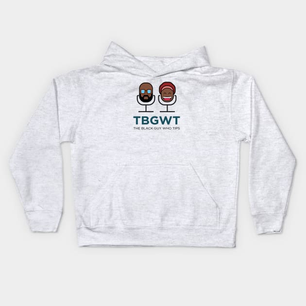 TBGWT Mic Logo Kids Hoodie by The Black Guy Who Tips Podcast